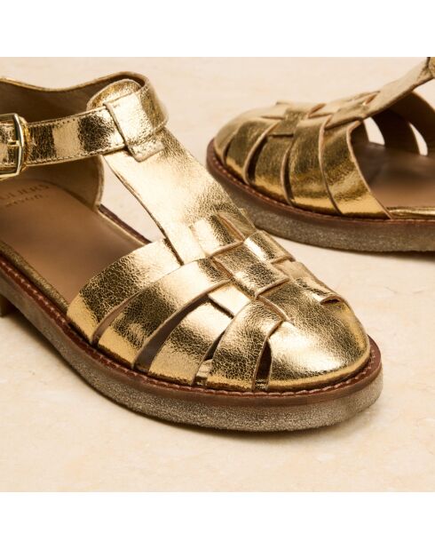 Sandales en cuir Faustine dorées