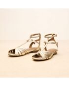 Sandales en cuir Anaëlle dorées