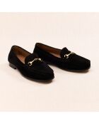 Mocassins en cuir suédé Gaïa noirs