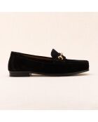 Mocassins en cuir suédé Gaïa noirs