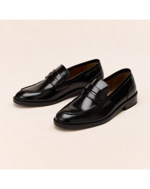 Mocassins en cuir Gita noirs