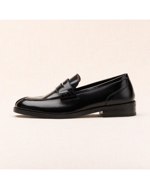 Mocassins en cuir Gita noirs