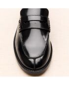 Mocassins en cuir Gita noirs