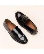 Mocassins en cuir Gita noirs