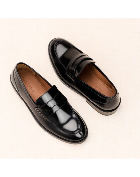 Mocassins en cuir Gita noirs