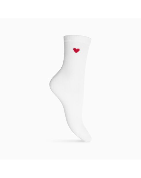 Lot de 3 chaussettes hautes en coton Cœur multicolore