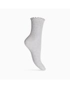 Lot de 4 chaussettes hautes en coton Volants multicolore
