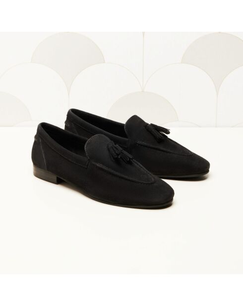 Mocassins en cuir suédé Florence noirs