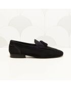 Mocassins en cuir suédé Florence noirs
