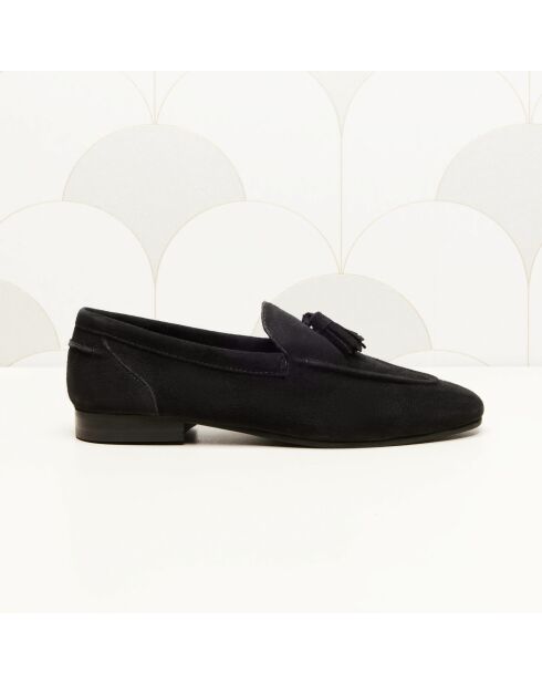 Mocassins en cuir suédé Florence noirs