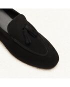 Mocassins en cuir suédé Florence noirs