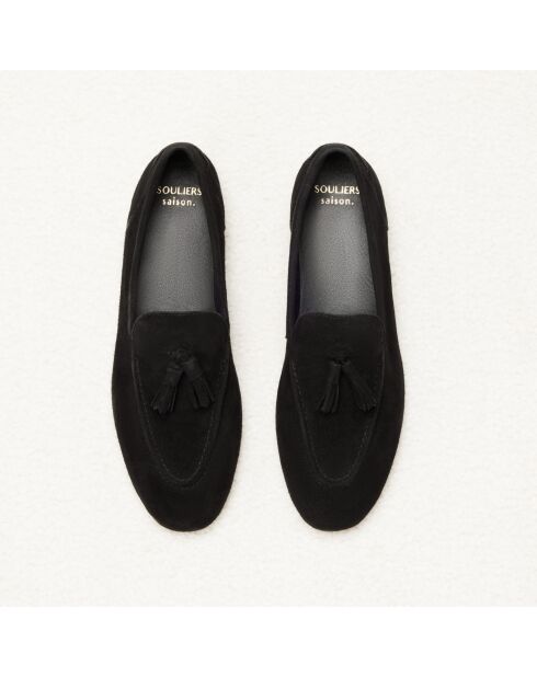 Mocassins en cuir suédé Florence noirs