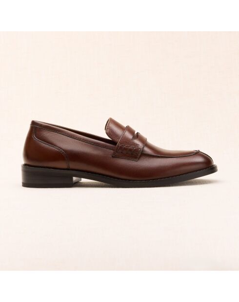 Mocassins en cuir Gita marron