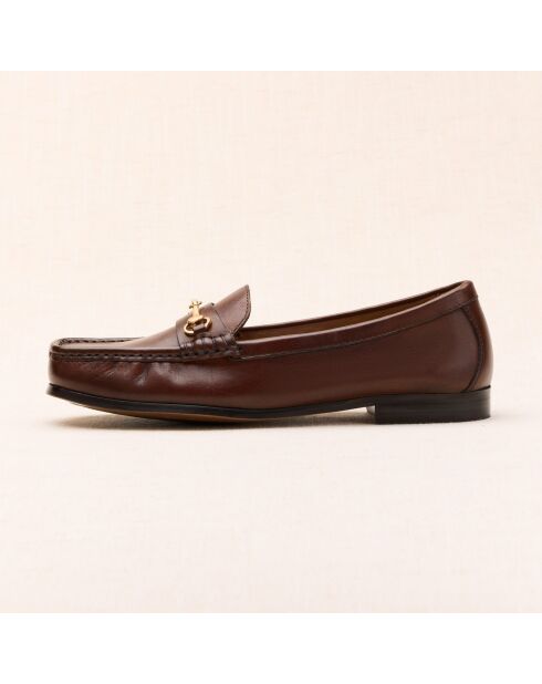 Mocassins en cuir Gaïa marron