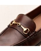 Mocassins en cuir Gaïa marron