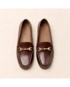 Mocassins en cuir Gaïa marron