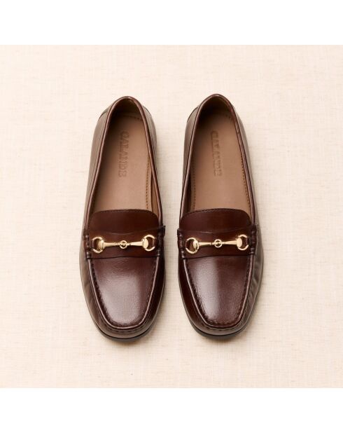 Mocassins en cuir Gaïa marron