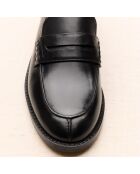 Mocassins en cuir Gita noirs