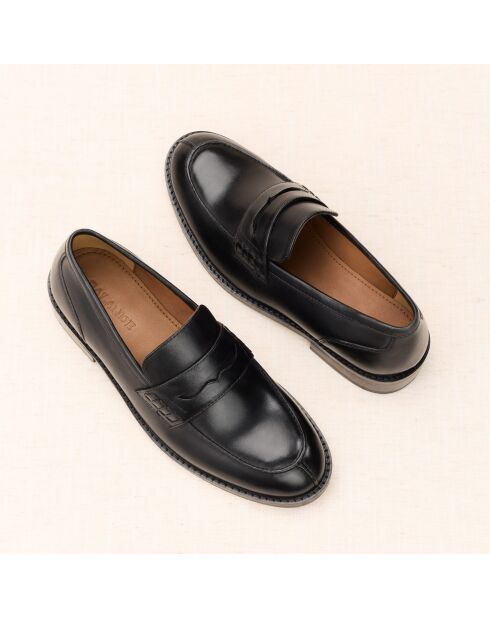 Mocassins en cuir Gita noirs