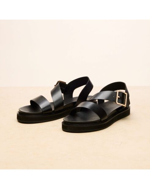 Sandali Gabrielle in pelle nera