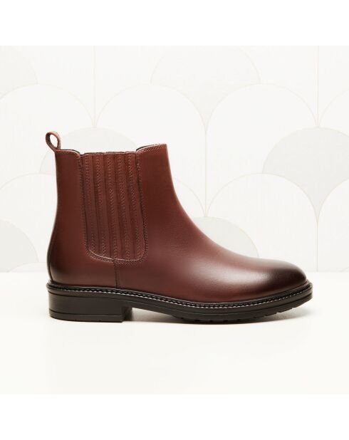 Bottines Chelsea en cuir Edith marron