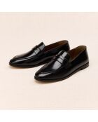 Mocassins en cuir Guillemette noirs
