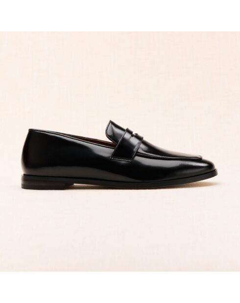Mocassins en cuir Guillemette noirs