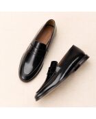 Mocassins en cuir Guillemette noirs