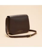 Sarah braune Schultertasche aus Leder - 25 x 19 x 9,5 cm