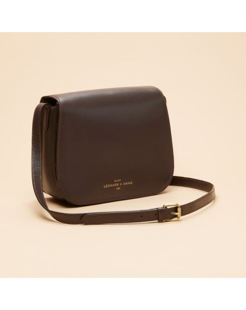 Borsa a tracolla Sarah in pelle marrone - 25 x 19 x 9,5 cm