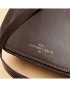 Sarah braune Schultertasche aus Leder - 25 x 19 x 9,5 cm