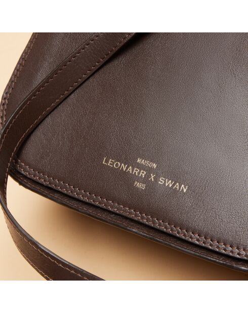 Borsa a tracolla Sarah in pelle marrone - 25 x 19 x 9,5 cm