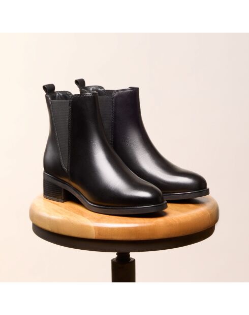 Bottines Chelsea en cuir Gloria noires