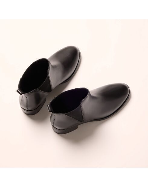 Bottines Chelsea en cuir Gloria noires