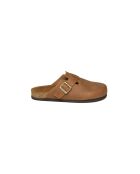 Braune Clog-Sandalen Carom aus Leder