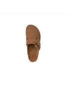 Braune Clog-Sandalen Carom aus Leder