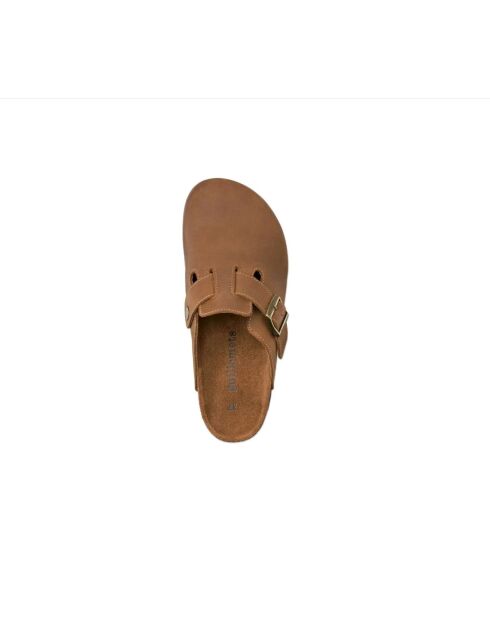 Sandali con zoccolo Carom in pelle marrone
