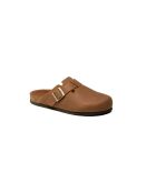 Braune Clog-Sandalen Carom aus Leder