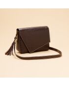 Borsa a tracolla Bianca in pelle cammello - 22,5 x 15 x 7 cm