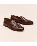 Mocassins en cuir Guillemette marron