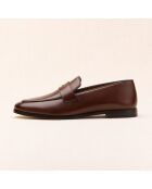 Mocassins en cuir Guillemette marron