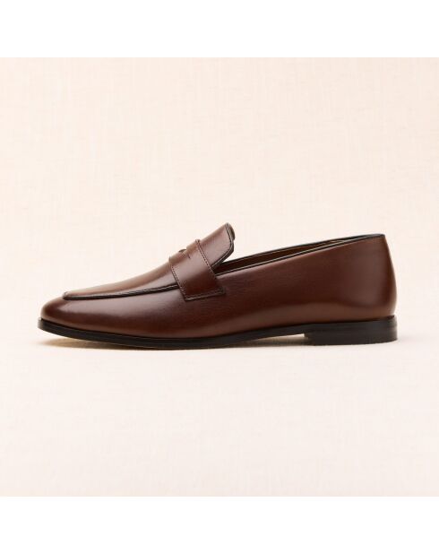 Mocassins en cuir Guillemette marron