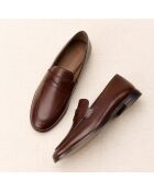 Mocassins en cuir Guillemette marron