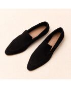 Mocassins en cuir suédé Giulia noirs