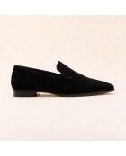 Mocassins en cuir suédé Giulia noirs