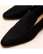 Mocassins en cuir suédé Giulia noirs