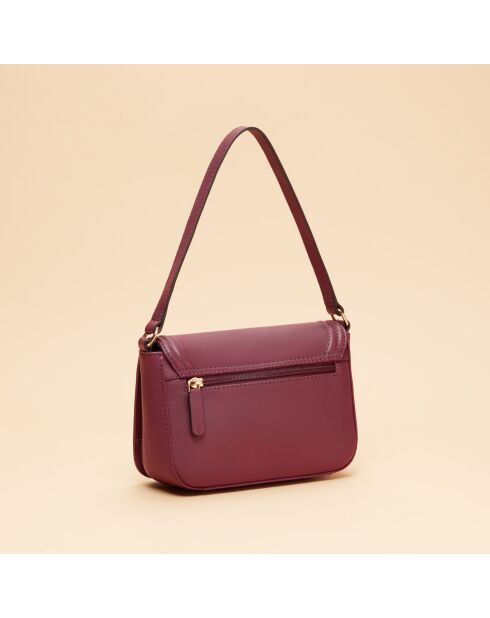 Borsa a tracolla Berthe in pelle bordeaux - 20,5 x 6 x 13 cm