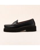 Mocassins en cuir Galatée noirs