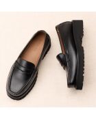 Mocassins en cuir Galatée noirs