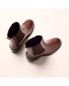 Bottines Chelsea en cuir Coline marron